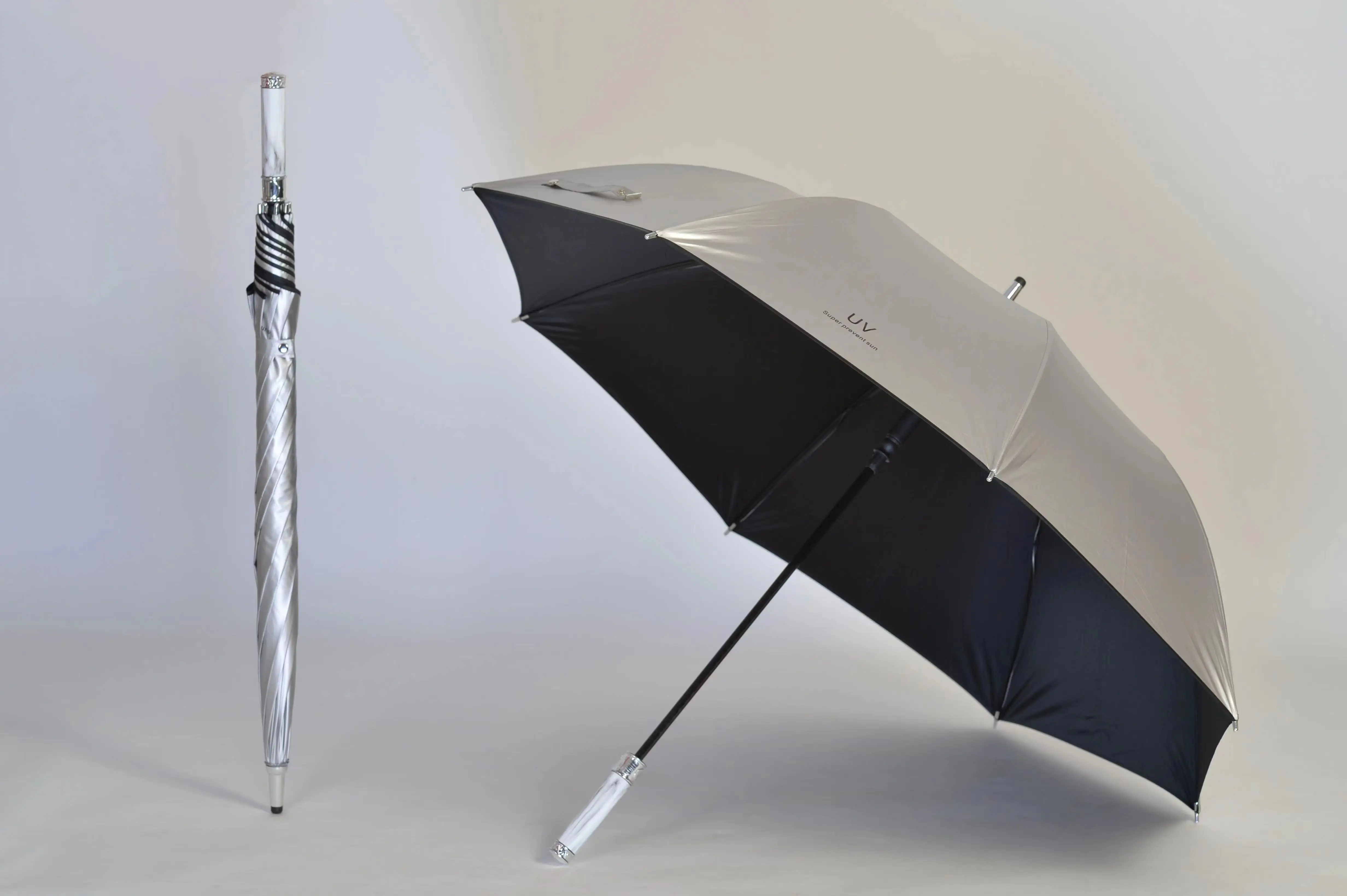 Auto Open umbrella Silver golf umbrella 2023 popular market umbrellas for the rain waterproof