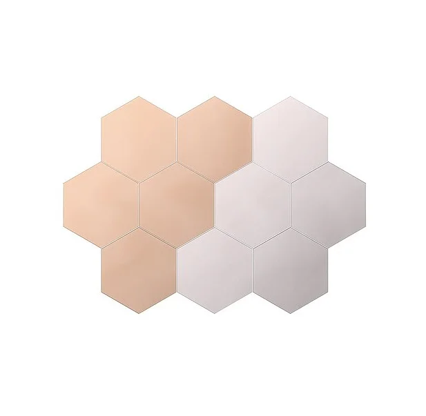 24PCS 3D Hexagon Mirror Tiles Wall Stickers Self Adhesive Decor Stick On Art Home