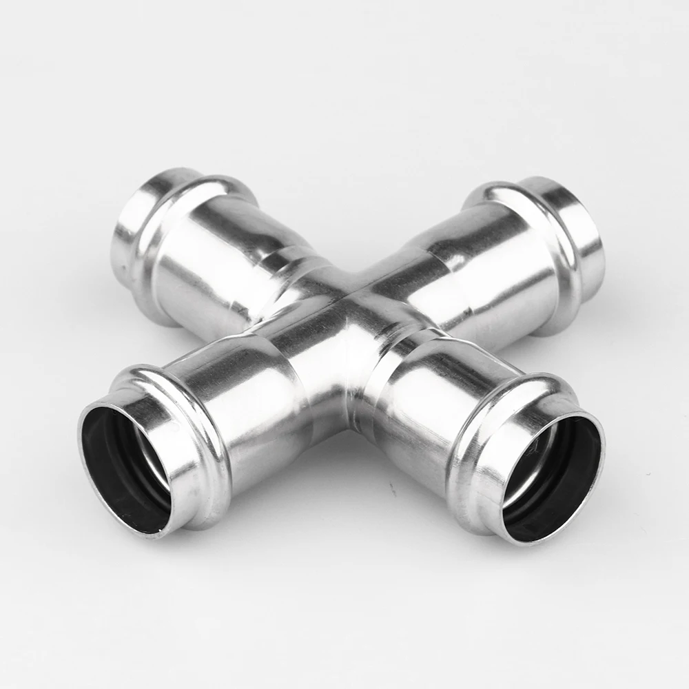 Customized Four Way Tee Pipe Fitting Stainless Steel Quick Coupling Tee Pipe Fittings