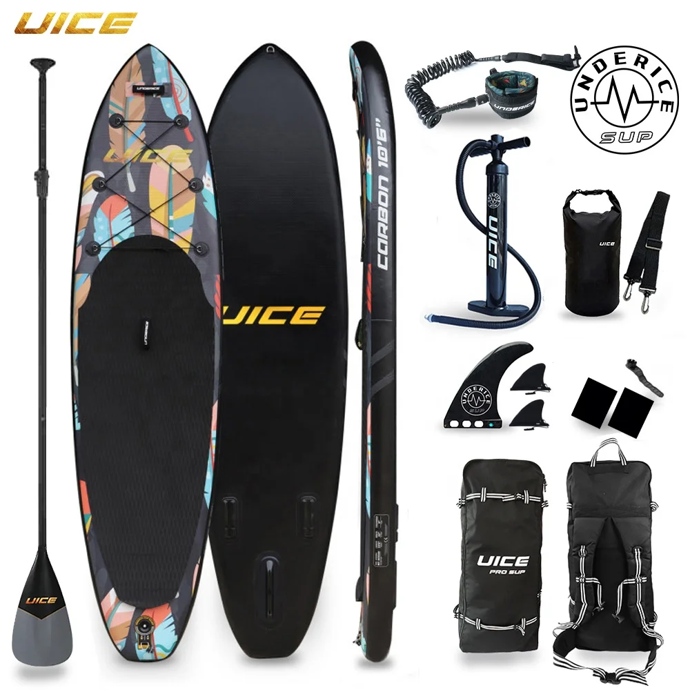 UICE Premium Quality Double Layer Inflatable Stand Up Paddle Board for Fishing Kayak Surfing
