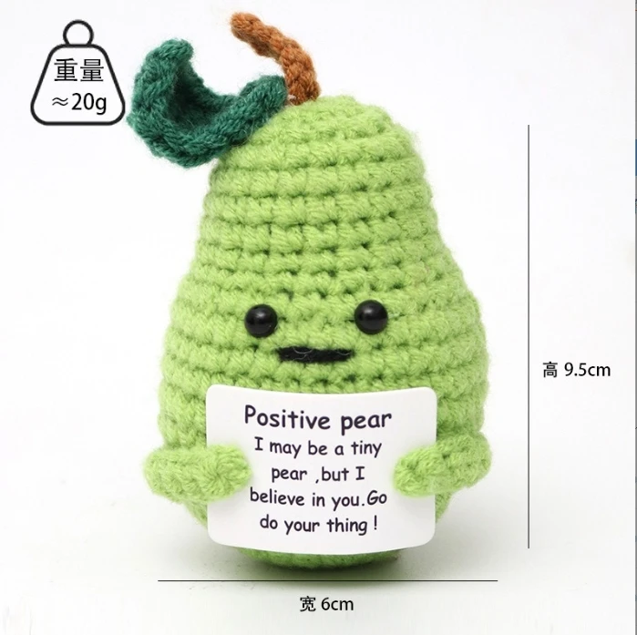 Handmade knitted potato doll emotional cucumber eggplant funny emoji pose creative gift