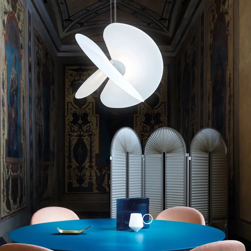 Lumind chandeliers pendant lights bedroom restaurant LOFT duplex designer iron and silk cloth chandelier pendant lamps