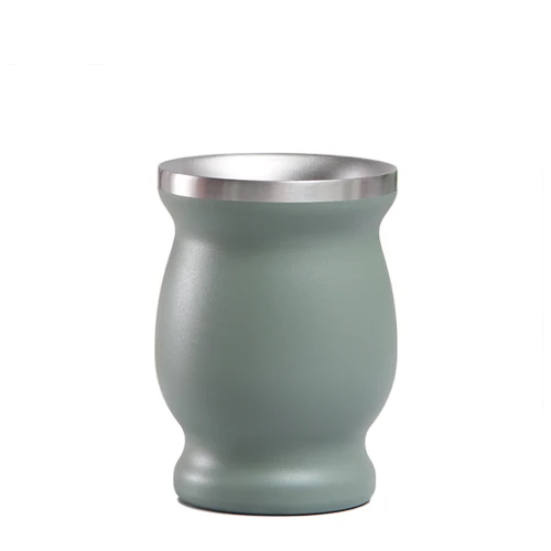 8 Ounce Double-Wall Stainless Steel Mate Cup Original Argentina Style Classic Party Drinking 8oz Traditional Yerba Mate Cup