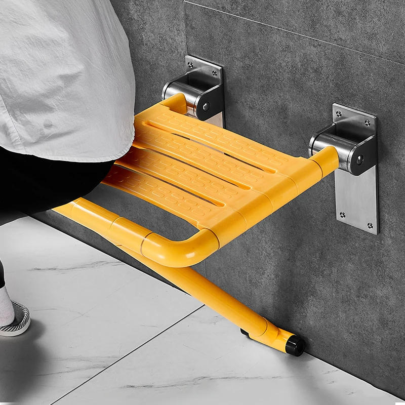 Wholesale High Quality Foldable Bathroom Safety Chairs Disabled Folding Shower Seats Wall Mounted Chair For Children And Elderly