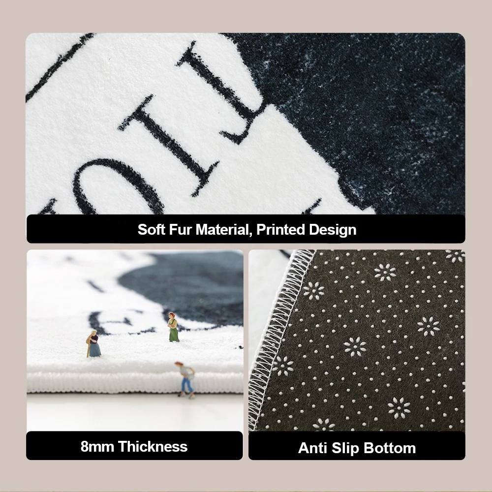 Custom washing room bathroom rug floor mats irregular door mat soft faux fur shag rug washable anti slip bathmat