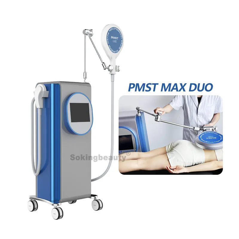 New Physiotherapy Double Channels Magnetic Pulse Therapy With High Intensity PMST MAX DUO Electromagnetic Pulse Machine