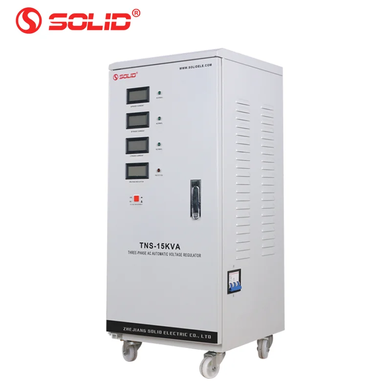 Servo Motor Control 3 Phase 380V 415V 440V Stabilizer 15KVA Three Phase AVR Automatic Voltage Regulator Stabilizer