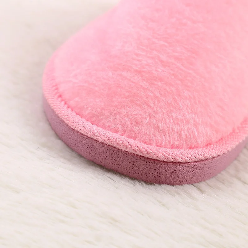 New Plush Indoor Home Autumn and Winter Wooden Floor Warm EVA Rubber Sole Nail Salon Hotel for Cotton Slippers