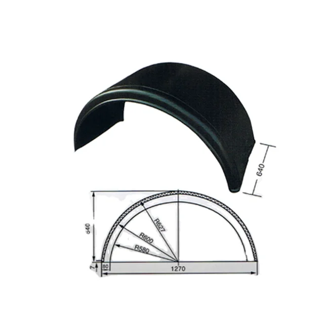 HV-MD01 крыло/кранцы/Mudapron задний фонарь для грузовиков и прицепов 1270*640*640 мм