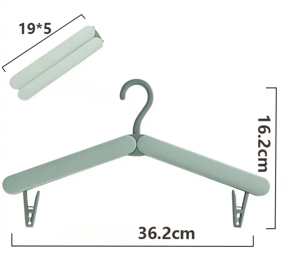 travel use wet clothes folding plastic shocks hanger with clips