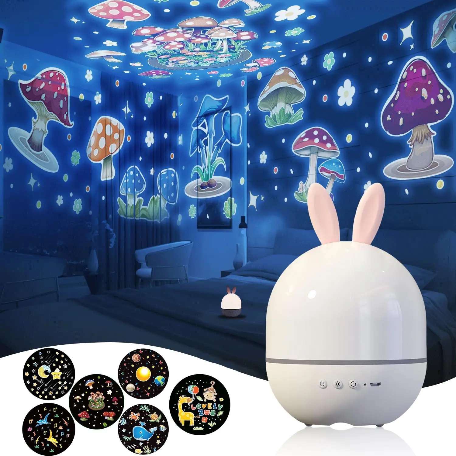 TSINYE LED Modern Night Light for Kids Star Projector Gifts for Girls Toddlers Sound Machine Night Lights Projection Lamp