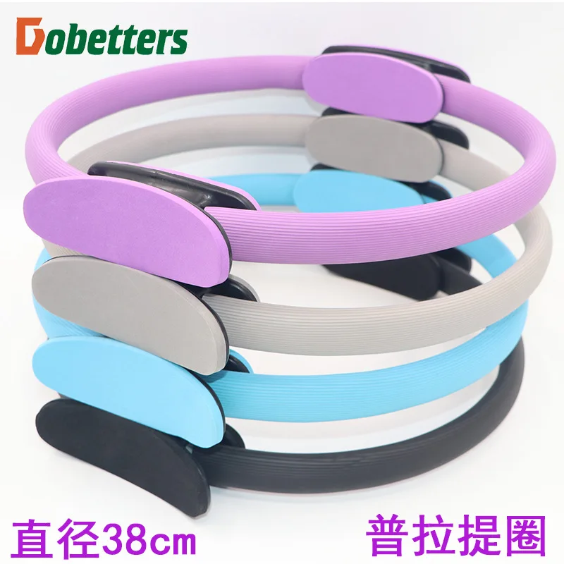 Factory wholesale multicolor yoga fiberglass crescent handle pilates ring magic ring