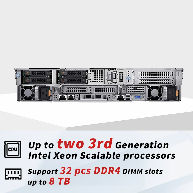 Очень популярный сервер Poweredge R750 2U стойки без вентилятора QNAP NAS приемник для совместного использования сервера