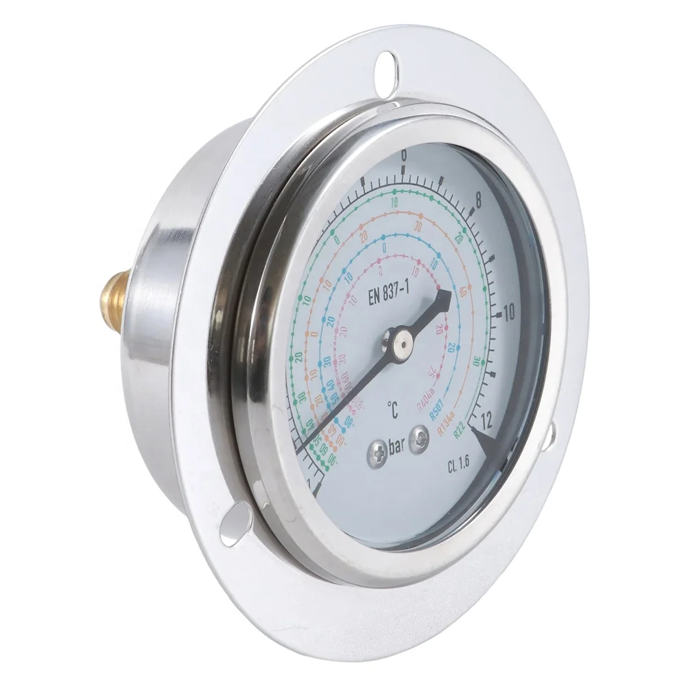 All Stainless Steel Refrigeration Pressure Gauges for freon refrigeration