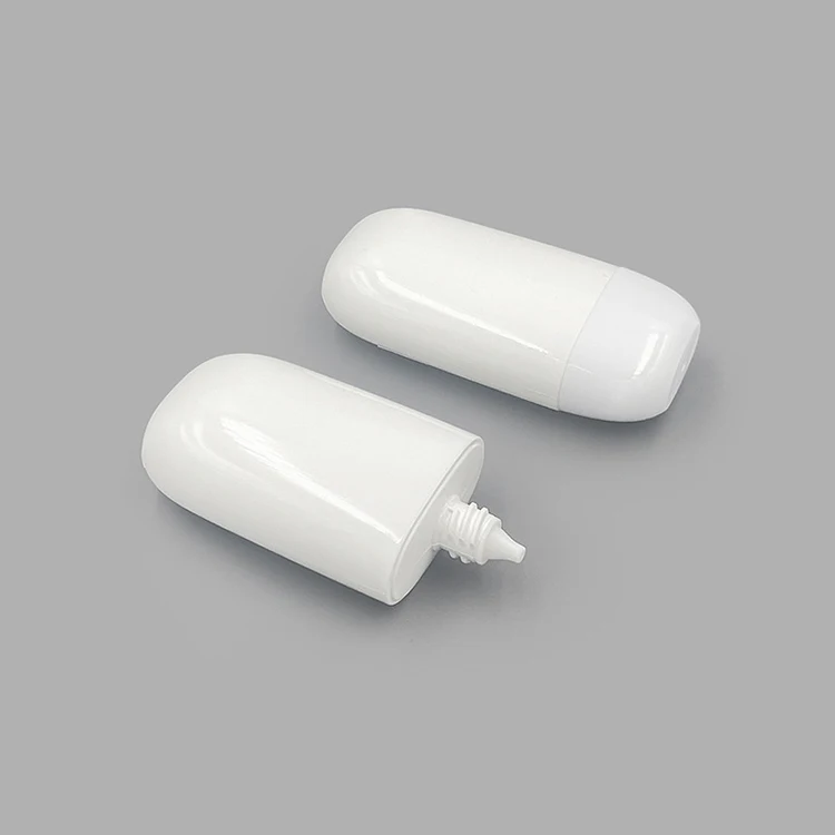 DIY 50ml flat shape tube wash butter hand cream eye serum anti-UV lotion mask essence plastic cosmetic hose tottles packing