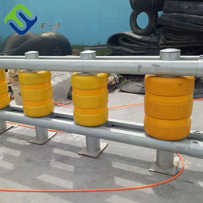 Double Rolling Road Barrier EVA PU Foam Rolling Barrel Guardrail Safety Highway