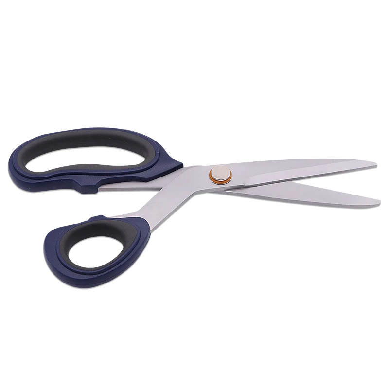 professional carbon steel vintage embroidery fabric sewing shears blue grey titanium tailor scissors