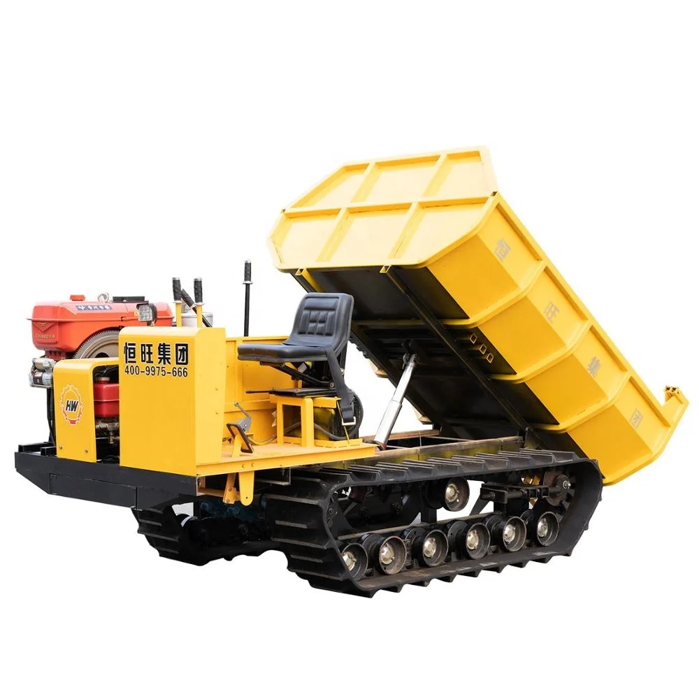 mini remote control garden oil palm tracked crawler dumper for sale