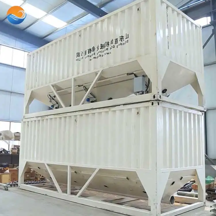 High Quality Concrete Mixing Station Equipment capacity 50t 100t  Horizontal silo cement container silos