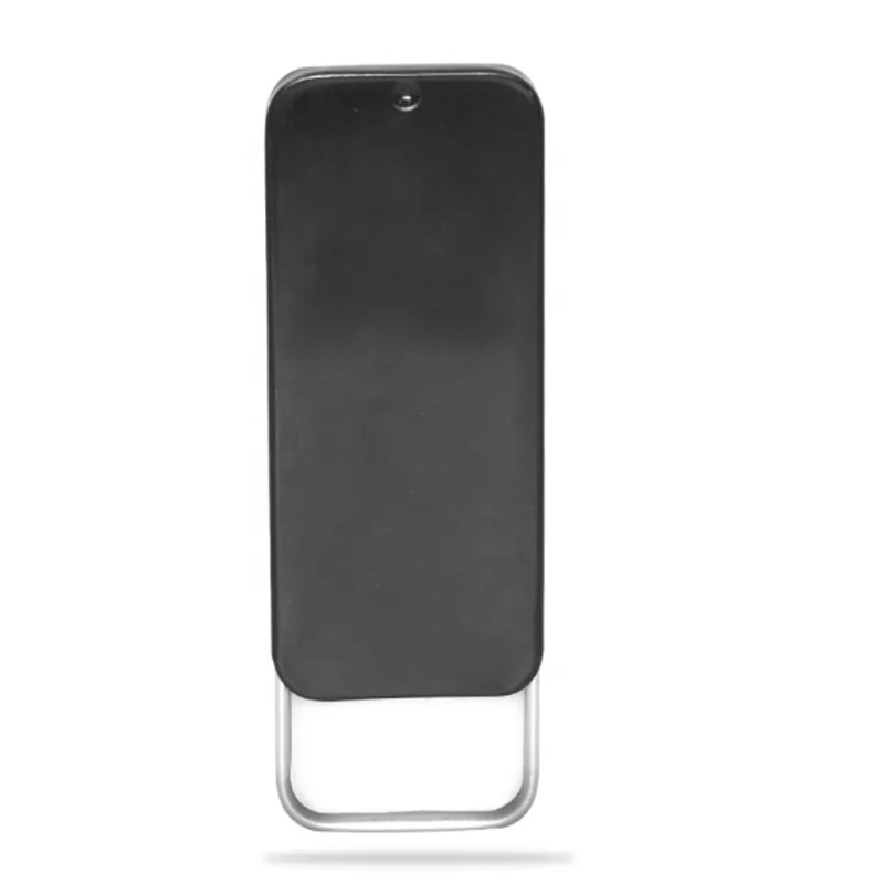 High Quality Cosmetic Custom Tin Case Rectangle Metal Slid Black Tin Can Perfume Solid Wax Packing Metal Tin Can Container