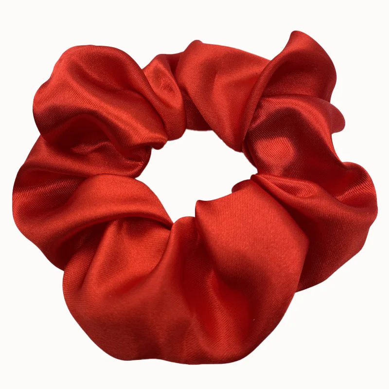 Fashion Women Hair Accessories Elastic Silk Hair Ties Ponytail Holder Girls Big Sleep Hairbands Soft Satin Hair Scrunchies