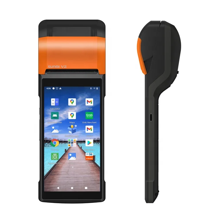 Система Sunmi V2 Pos кассовый аппарат с сенсорным экраном Android портативный мобильный Банк система терминалов Atm все в одном POS-машина