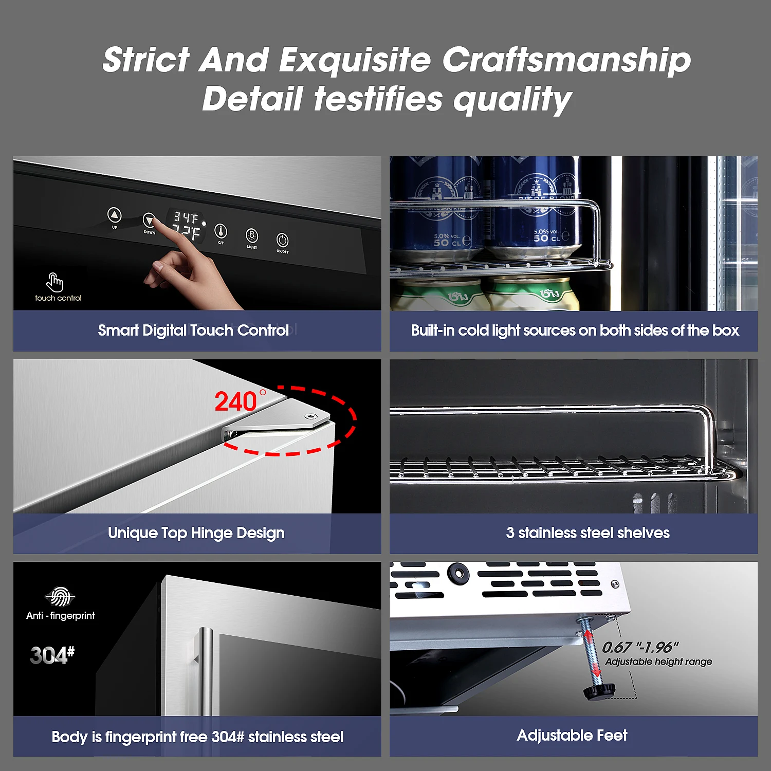 under counter refrigerator outdoor fridge bar fridge Built-in drink cooler Mini freezer for home use