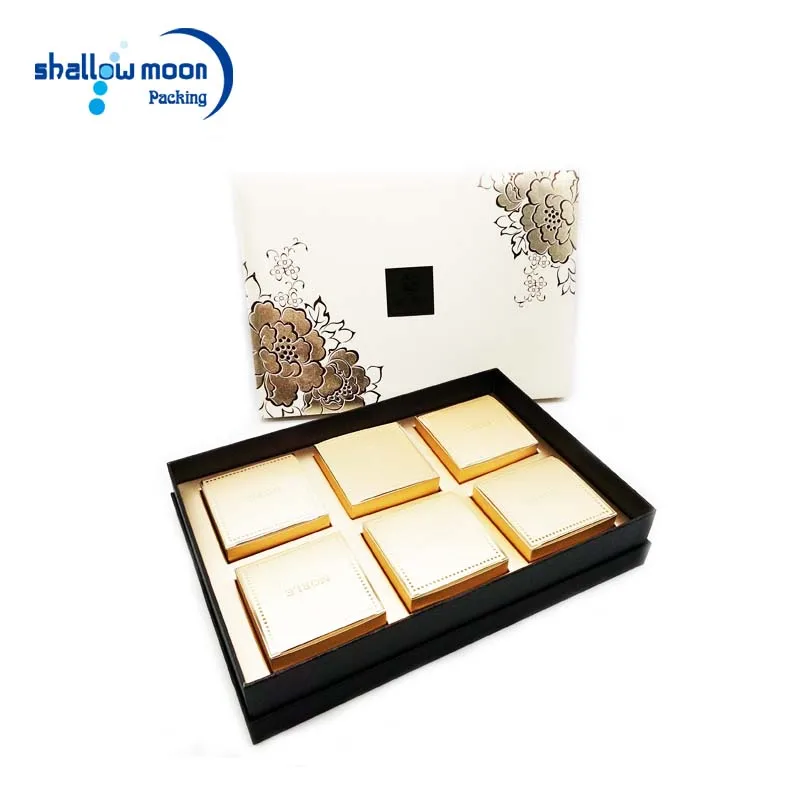 Custom Luxury 350g Gold Card Insert Moon Cake Mid-autumn Gift Box