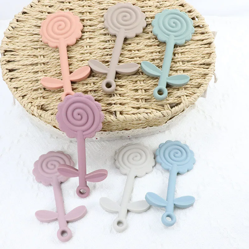 2024 Newest Baby Chew Toys For Babies 3 Months Teether Silicone Teething Sunflower Baby Teething Toys