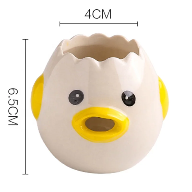 Ceramic cute innovative manual egg white separation tool separator