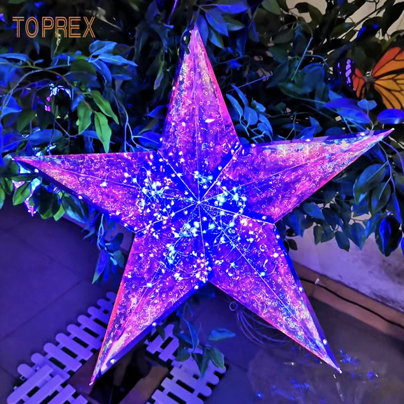 Декор TOPREX украшение для рождественской елки Звездный фонарь подвесной светильник декоративный