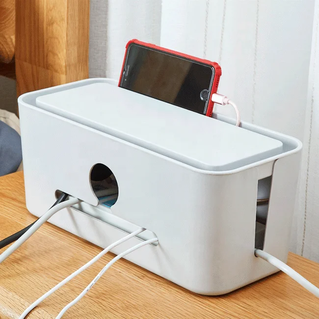 Amazon Топ продавец Япония стиль Kawaii ABS tidy Multi-tap кабель коробка для хранения