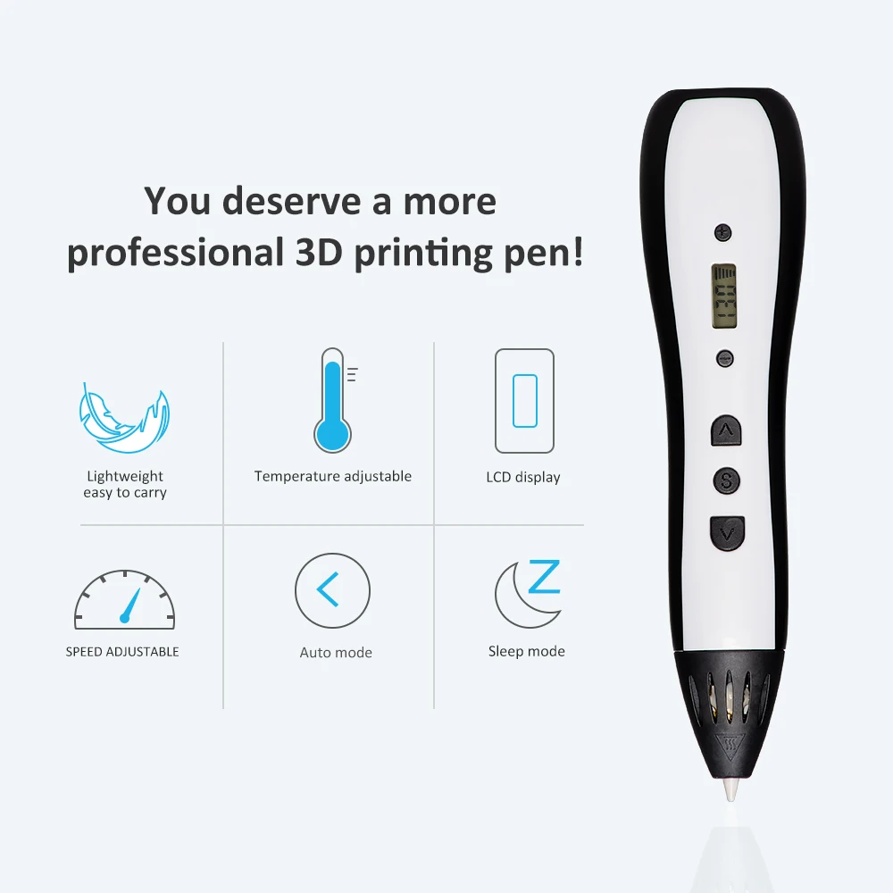 Rp700c 3D Printing Pen Printers Toys Kids 3D Modeling Pen with Lcd Screen More Fun Than 3D Digital Printer OLED Screen Automatic