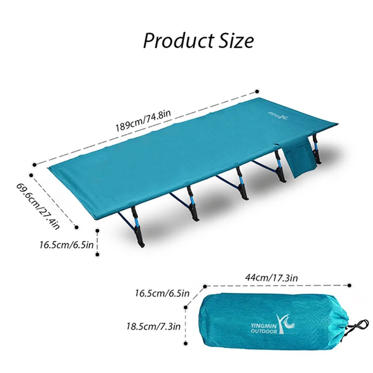 Ultralight Folding Tent Camping Cot Bed Foldable Bed Modern Outdoor Foldable Hospital Camp Bed Tan 190x70x17cm