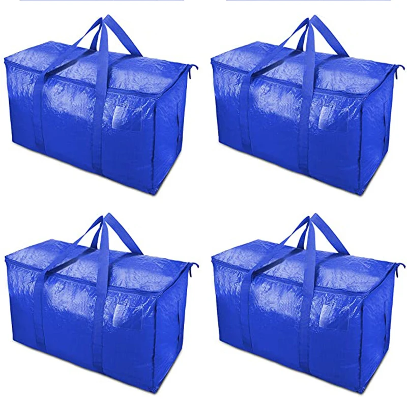 PE Polypropylene Moving Bag Waterproof Woven Cloth Moving Bag Heavy Duty Extra Large Travel Luggage Clothing Bag
