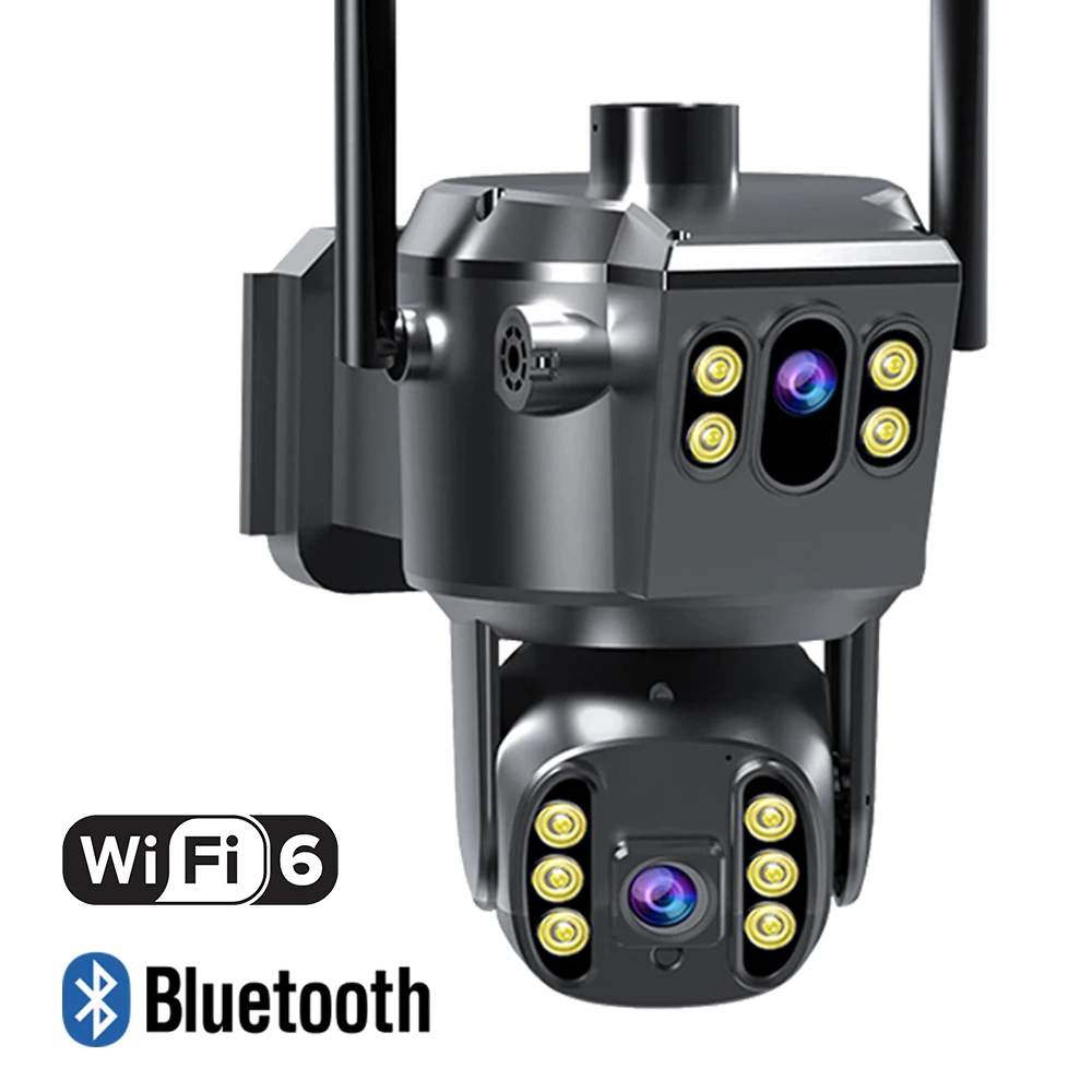 Ip-камера Shirestar 8 МП 4 К Ptz Poe 30X Yoosee Wifi камера с двойным объективом безопасности наружная Ai автоматическое отслеживание