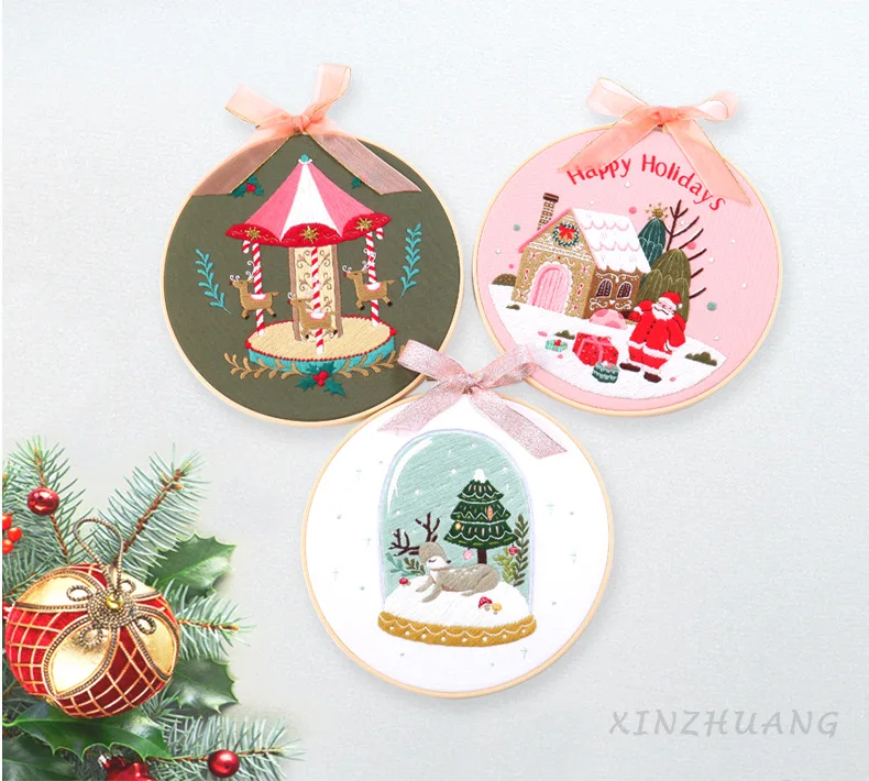 Christmas Embroidery New Embroidery Diy Material Kits Cross Stitch Material Kits