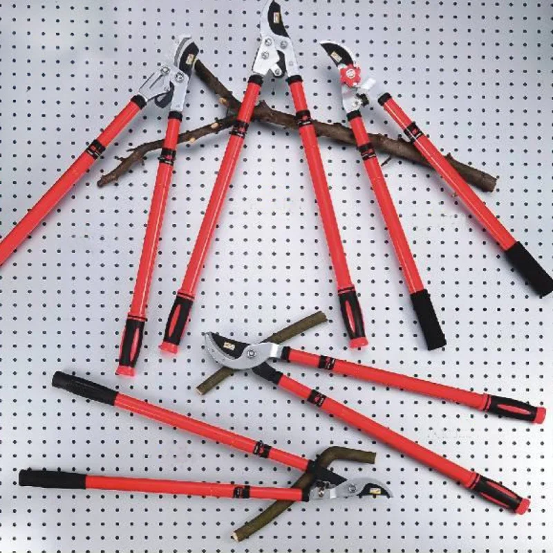 Stainless Steel Blade Garden Lopper and Hedge Shears Round Telescopic Steel Handle Pruner Pruning Tools Clipper Secateurs