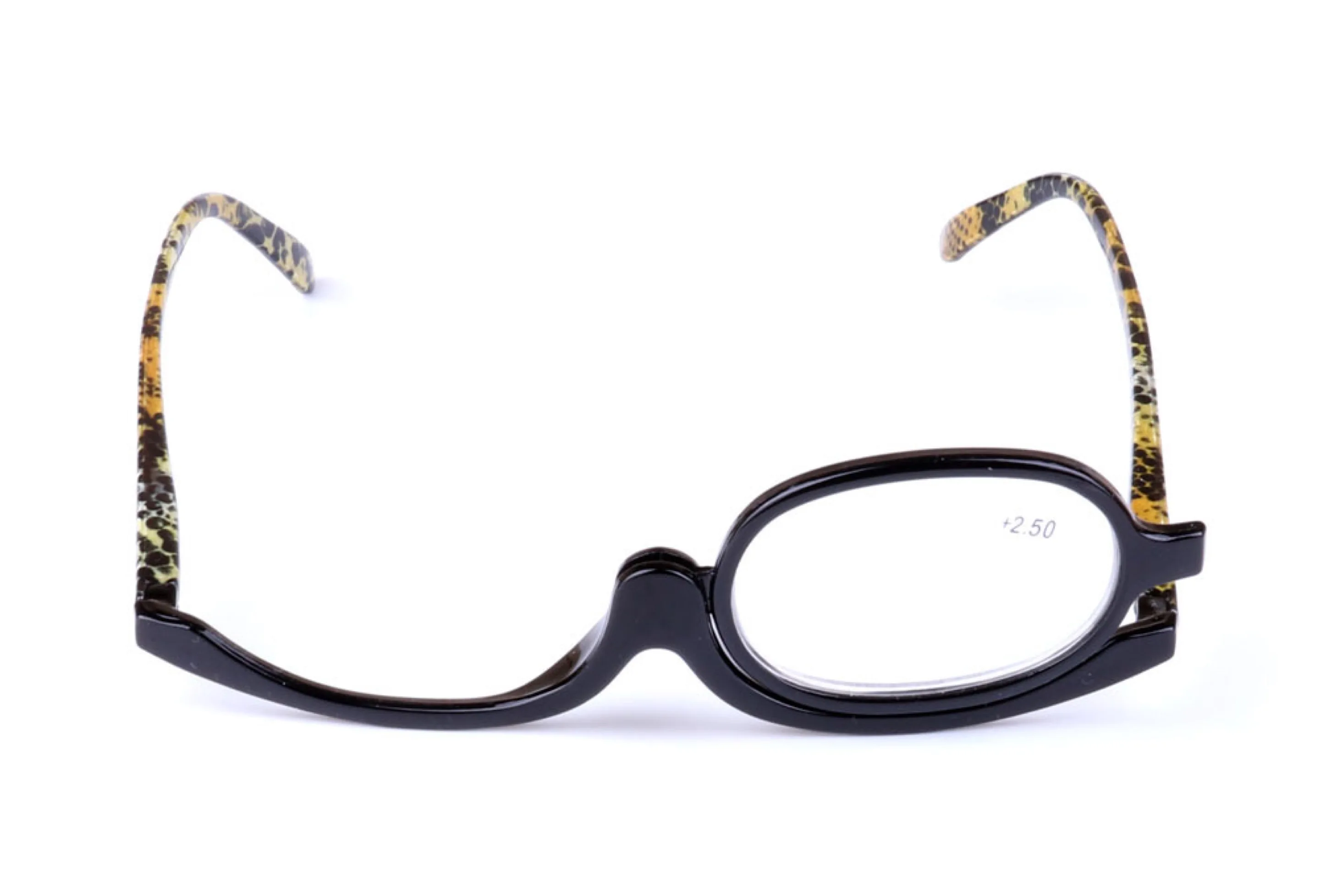 .Making-up presbyopic glasses one lens rotating reading glasses for women