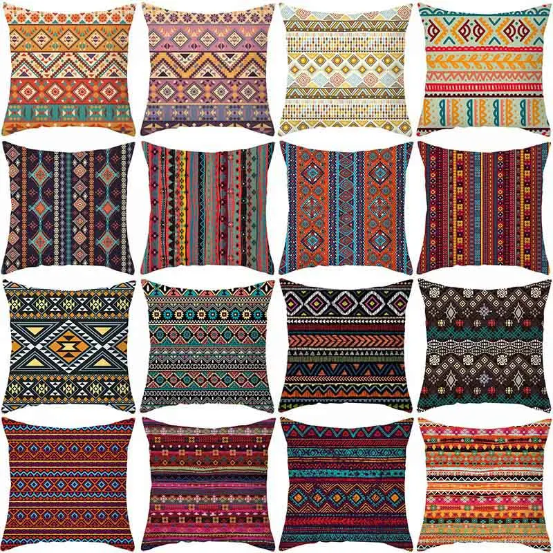 Custom logo Cushion Cover Decorative Linen Cloth Throw Pillow for Home Decor Couch Sofa Bedroom Living Room