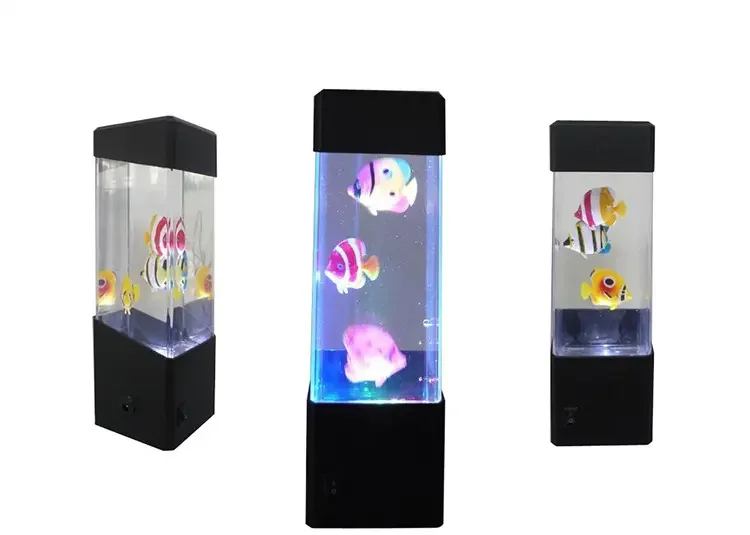 Led Jellyfish Tank Night Light Color Changing Table Lamp Aquarium Electric Mood Lava Lamp night lights For Kids Children Gift