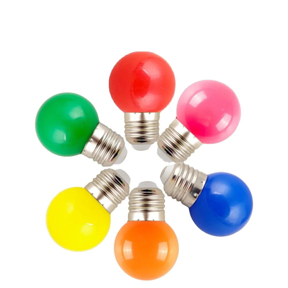 Custom OEM/SKD E14 E27 3V 12V 24V 36V 110V 220V Colored Led Light Bulbs 1W 2W 3W 4W 5W 7W 9W 15W Multicolor Light Bulb Color