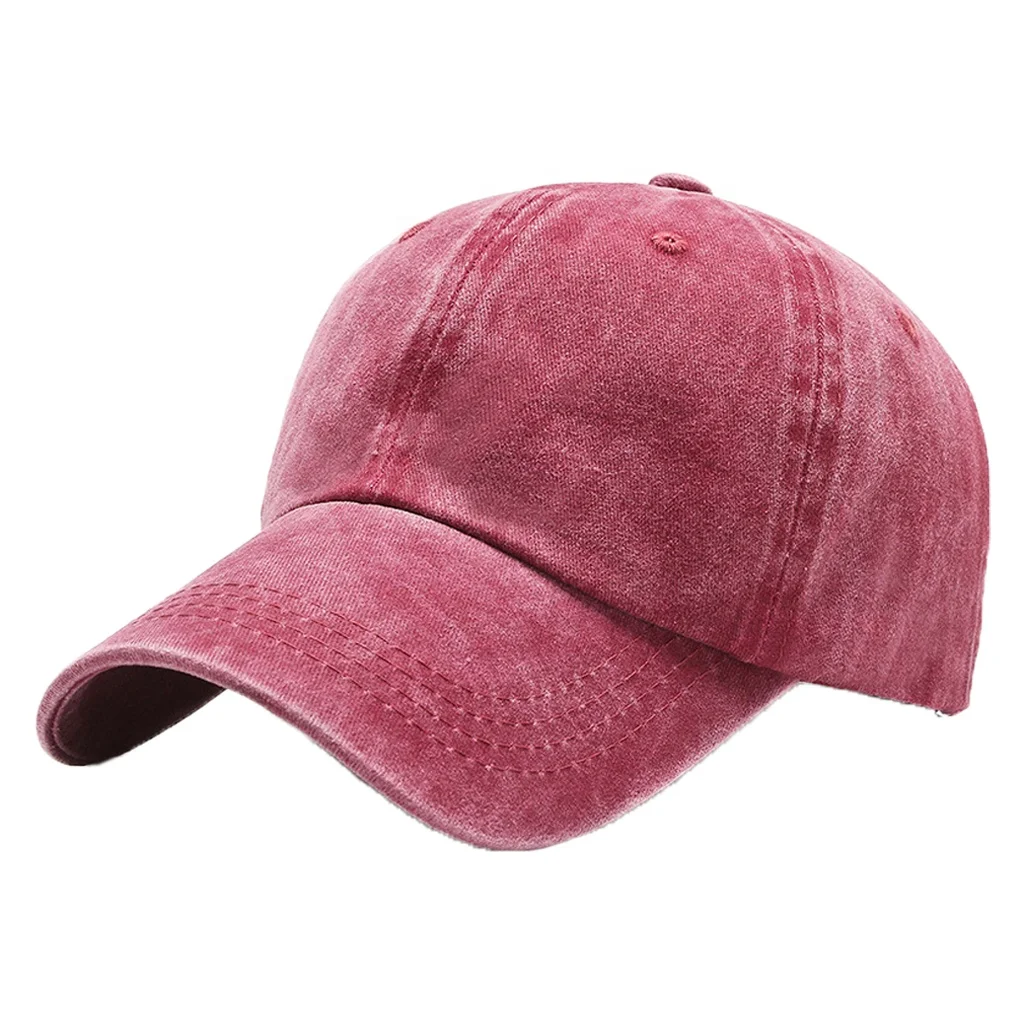 Wholesale Cheap Multicolor Blank Custom Logo 6 Panel Cotton Washed Running Sports Baseball Caps
