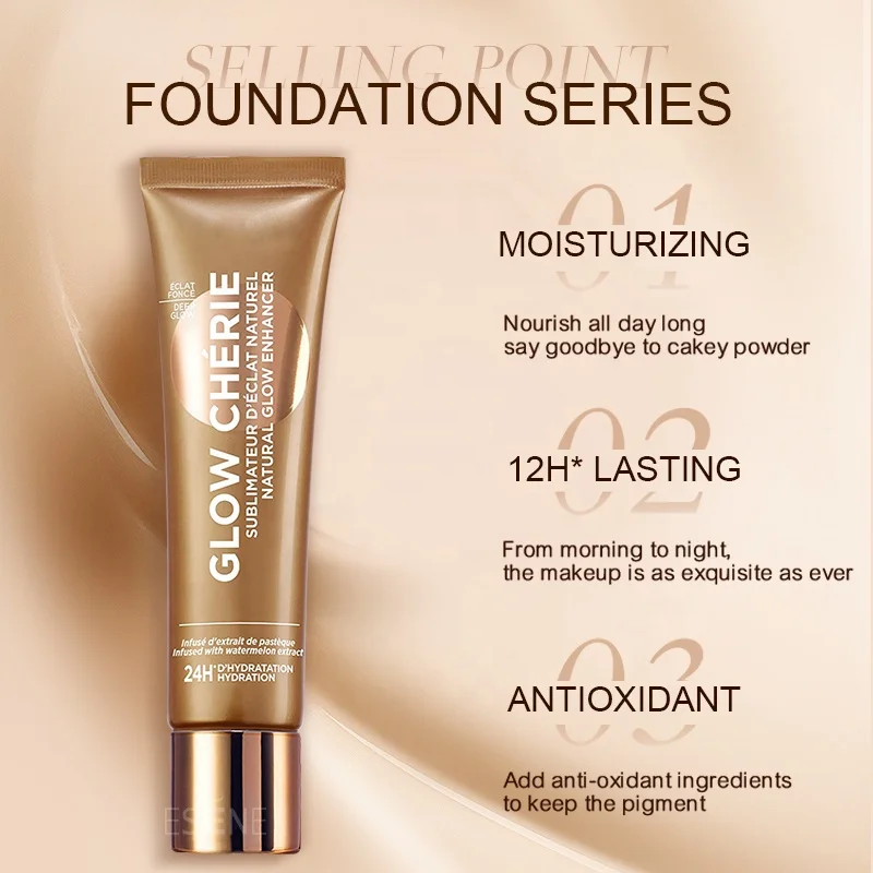 Esene F-LF63 Free Sample Private label vegan matte liquid foundation waterproof long lasting foundation makeup