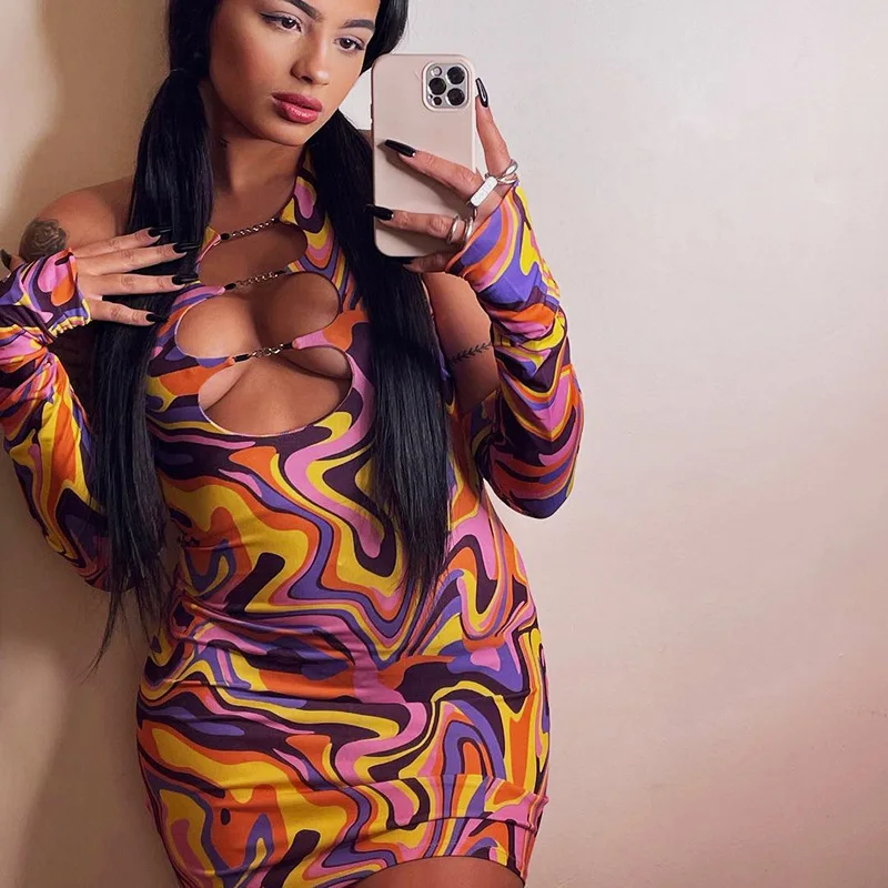 Wholesale summer fashion hollow out bodycon halter dress backless casual dresses