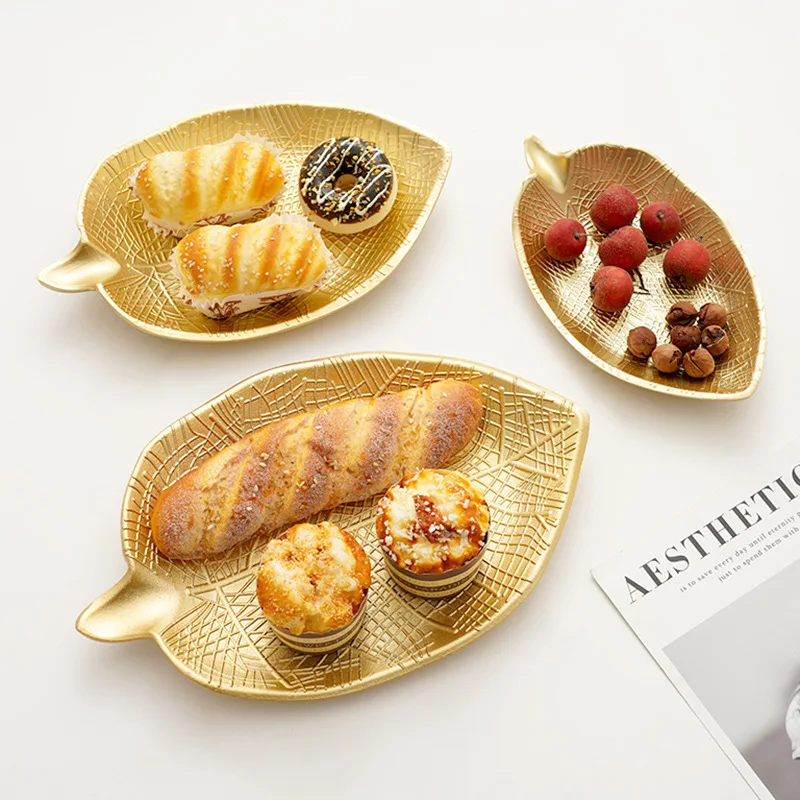 Nordic Snacks Candy Plate Living Room Home Dining Table Storage Tray Gold Wholesale Wedding Home Accessories Decoration
