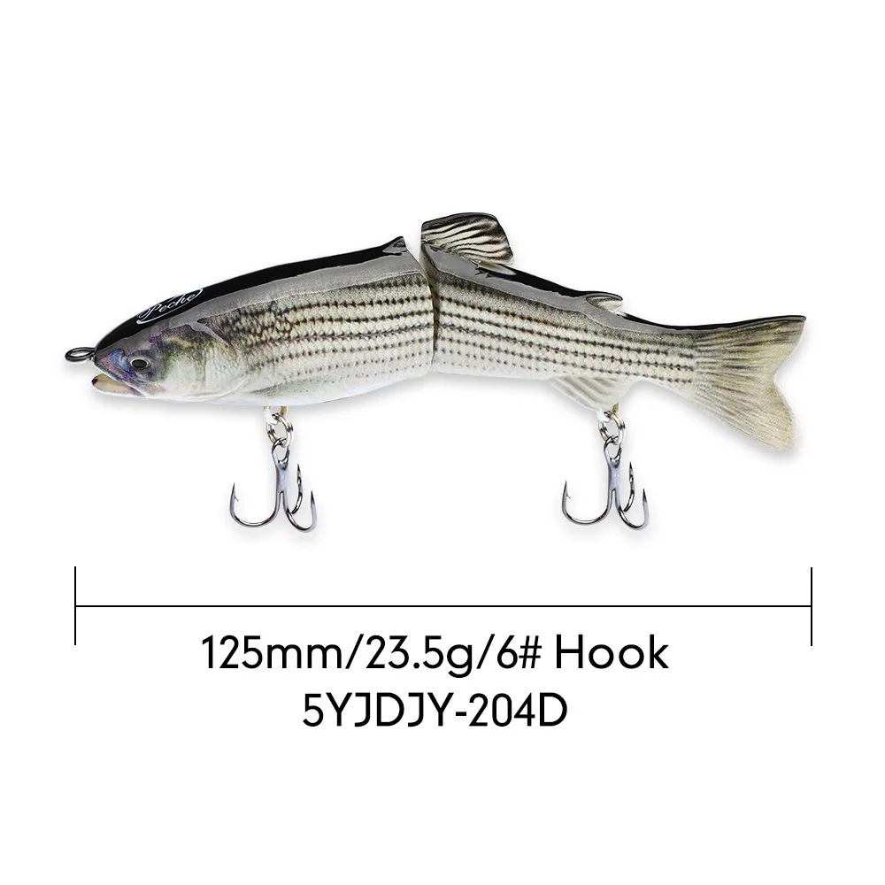 12.5cm/23.5g Multi Jointed Fishing Lure VIB Swimbait With Fishhook Leurre De Peche Dropshipping Crank Bait 3D Eye Trolling Lure