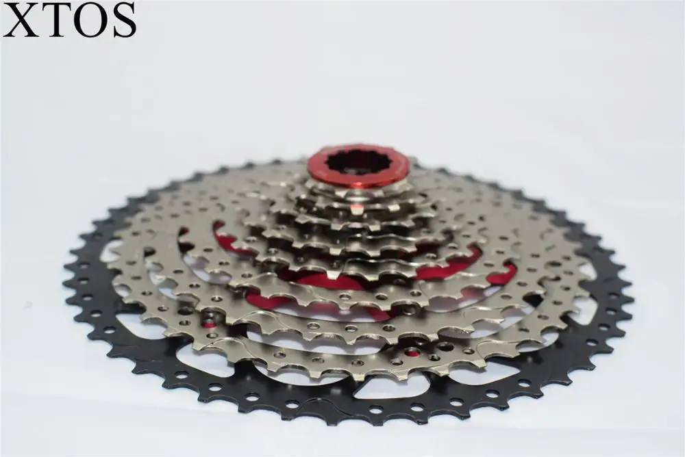 
XTOS Mountain Bike 9Speed 11-50T Cassette Wide Ratio Bicycle Freewheel Compatible With M430 M4000 M590 