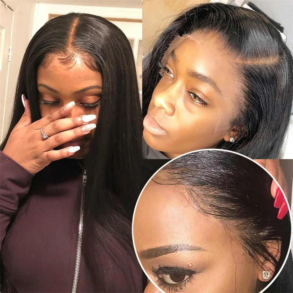 GS Factory Wholesale 150% Density Brazilian Human Hair Straight Lace Front Wig,Grade 10A Lace Wigs,Cheap Price Lace Frontal Wig