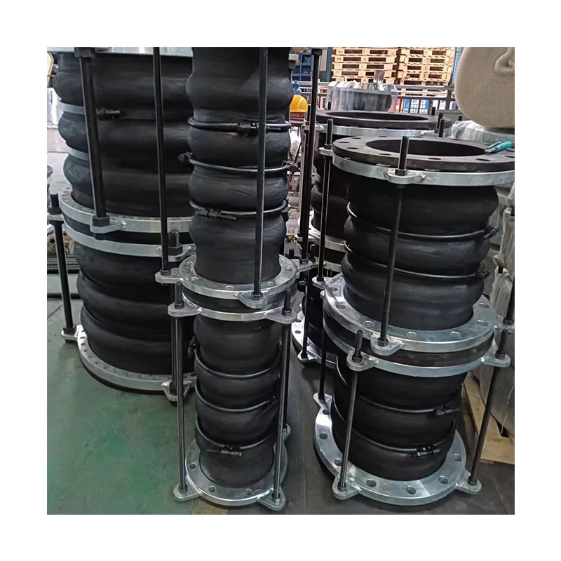 Leeboo Custom Single sphere flange type flexible rubber soft expansion joint coupling with flanges